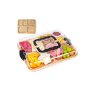Bamboo Charcuterie Board With Lid 6 Compartments