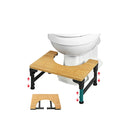 Bamboo Toilet Stool Foldable And Adjustable Height