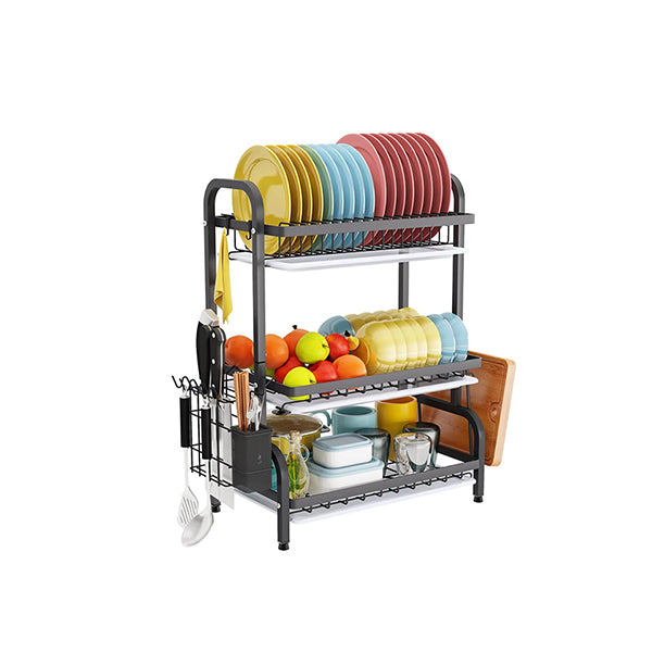 Dish Drying Rack 3 Tier Kitchen Storage – Simply Wholesale