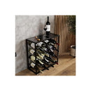 Freestanding Metal Wine Rack For 25 Bottles