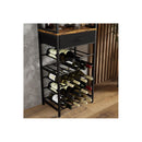 Freestanding Wine Rack For 20 Bottles With Wood Countertop