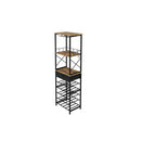 Freestanding Wine Rack For 20 Bottles With Wood Countertop