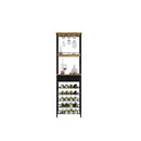 Freestanding Wine Rack For 20 Bottles With Wood Countertop
