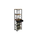 Freestanding Wine Rack For 20 Bottles With Wood Countertop
