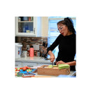 Large Bamboo Cutting Board And 4 Containers With Mobile Holder