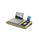 Oversized Portable Lap Desk With Cushion Fits 17 Inches Laptops Brown