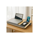Oversized Portable Lap Desk With Cushion Fits 17 Inches Laptops Brown
