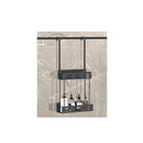 Over The Door 2 Tier Shower Caddy Organiser Shelf With Hooks