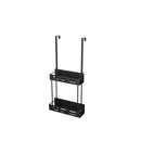 Over The Door 2 Tier Shower Caddy Organiser Shelf With Hooks