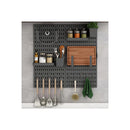 Wall Organiser Kit 2 Black Modular Pegboards