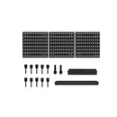 Pegboard Wall Organiser Kit With 3 Modular Black Panels