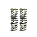 2 Pcs Metal Wall Mount Wine Rack For 10 Bottles