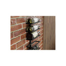 2 Pcs Metal Wall Mount Wine Rack For 10 Bottles