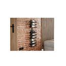 2 Pcs Metal Wall Mount Wine Rack For 10 Bottles