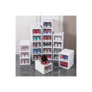 Stackable Shoe Storage Box Organiser With Clear Door
