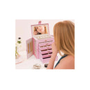 6 Layer Large Jewelry Box For Women With Drawers And Mirror