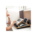 Bamboo Laptop Lap Desk Cushion Angle Adjustable And Sleeve Case Bag