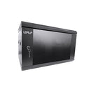 Ldr Assembled 6U Wall Mount Cabinet 600Mm X 450Mm Glass Door Black