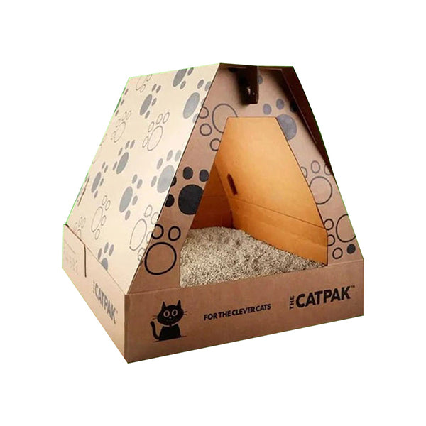 Portable Cat Litter Box With 2 X 3L Cat Litter