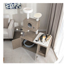 2 In 1 Cat Tree With Litter Box Enclosure For Indoor Cars