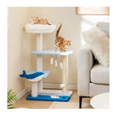3 Level Ocean Themed Cat Tree With Sisal Covered Scratching Posts
