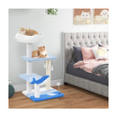 3 Level Ocean Themed Cat Tree With Sisal Covered Scratching Posts