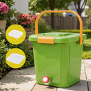 15L Kitchen Compost Bin Food Waste Caddy Drain Tap Green