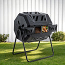 Compost Bin Dual-Chamber 160L Composter Tumbler Rotating Garden Recycle Food Waste