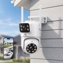 Wireless Security Camera Outdoor Indoor, 2.5K Dual Lens Pan Tilt, 4MP (2√ó2MP) IP Camera, Motion Detection, Auto-Tracking, Colour Night Vision, 2.4G WiFi, Two-Way Audio, Pet Baby Surveillance