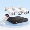 4CH 5MP PoE NVR Security System, 4 Cameras, Dual-Light Colour Night Vision, Two-Way Audio, AI Motion Detection, IP65-Rated, No Monthly Fees, Wired CCTV Kit for Home, Indoor and Outdoor