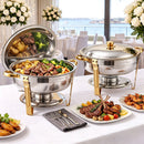 5L Chafing Dish Set 2-Pack, Food Warmer Catering Server Buffet