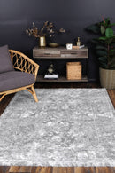 Orchid Bloom Grey Plush Rug