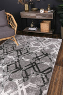 Saffron Bloom Grey Plush Rug