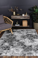 Silver Bloom Grey Plush Rug