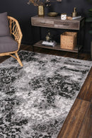 Silver Bloom Grey Plush Rug