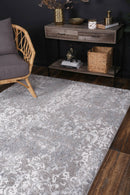 Starlight Bloom Grey Plush Rug