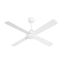 52'' Ceiling Fan AC Remote Control Timer 4 Blades White