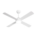 52'' AC Ceiling Fan with Light Remote Control 4 Blades White