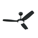 52" Ceiling Fan with Light DC Remote Control 5 Speed Black