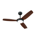 52" Ceiling Fan with Light DC Remote Control 5 Speed Walnut