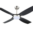 52'' Ceiling Fan DC Motor with Light with Remote Black
