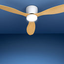 52'' Ceiling Fan DC Motor with Light with Remote - Light Wood