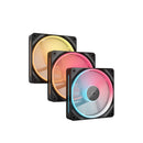 Corsair Icue Link Lx120R Rgb 120Mm Pwm Reverse Fans Triple Pack Black