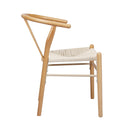 2X Dining Chairs Wooden Hans Clear