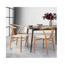 2X Dining Chairs Wooden Hans Clear