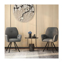 2 Pieces Modern Velvet Swivel Accent Arm Chairs With Metal Legs