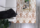 Sunset Bloom Cream Beige Geometric Rug