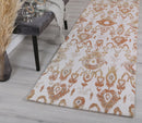 Sunset Bloom Cream Beige Geometric Rug
