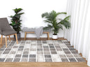 Celeste Brook Grey Beige Patchwork Plush Rug