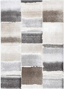 Wisteria Bloom Grey Abstract Plush Rug